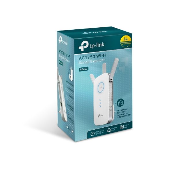 Розширювач покриття WiFi TP-LINK  AC1750, 1хGE, MESH TP-Link RE450