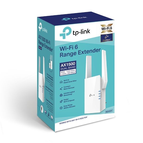 Розширювач покриття WiFi TP-LINK  AX1500, 1хGE LAN, MESH TP-Link RE505X