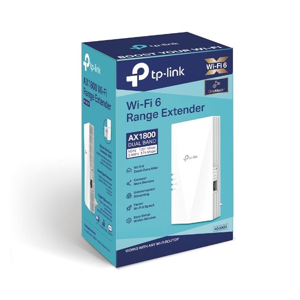Расширитель покрытия WiFi TP-LINK  AX1800, 1хGE, MESH TP-Link RE600X