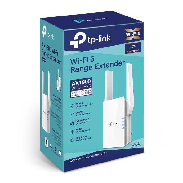 TP-LINK WiFi Range Extender  AX1800, 1хGE, MESH TP-Link RE605X