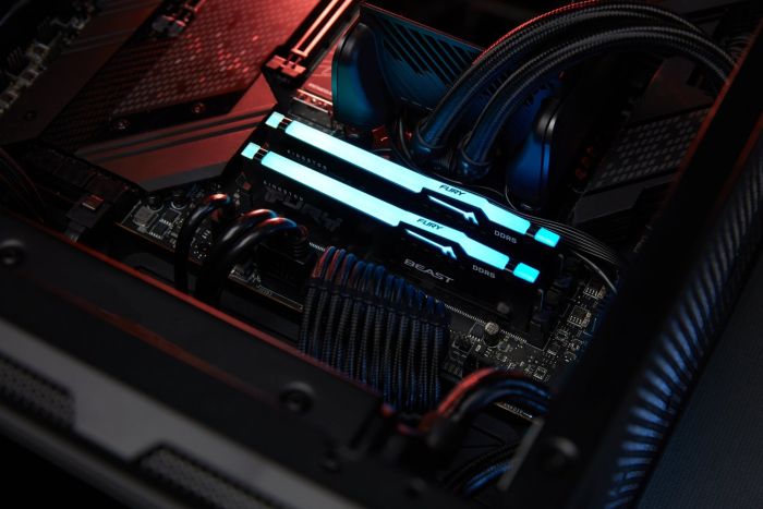 Память ПК Kingston DDR5  16GB KIT (8GBx2) 5200 FURY Beast RGB