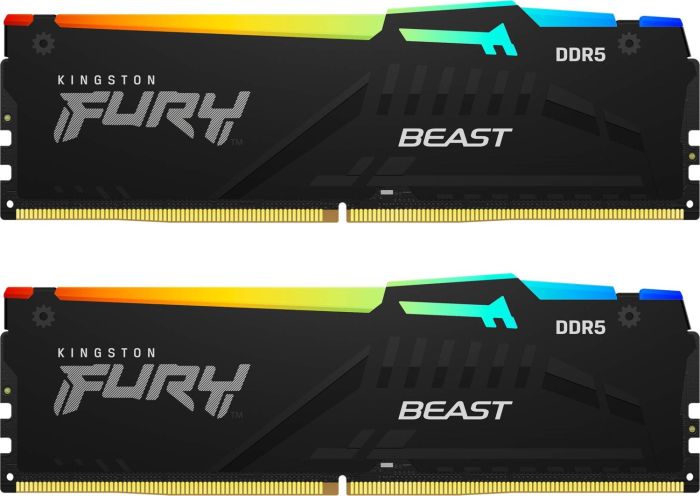 Память ПК Kingston DDR5  16GB 5600 FURY Beast RGB