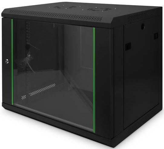 Шафа DIGITUS 19", 9U, Wall Mounting Dynamic Basic, 600x450 мм, 60кг максимально, чорна
