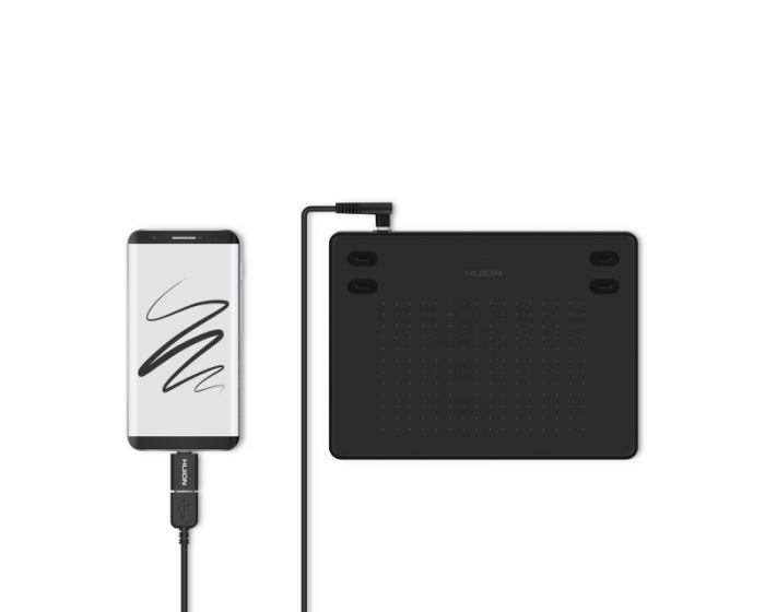 Графічний планшет  4.8"x3" , USB-C, чорний Huion RTE-100
