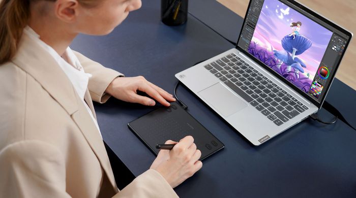 Графічний планшет  4.8"x3" , USB-C, чорний Huion RTE-100