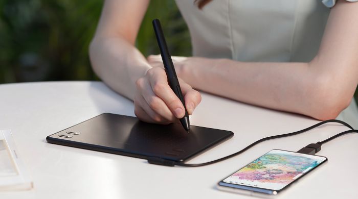 Графічний планшет  4.8"x3" , USB-C, чорний Huion RTE-100