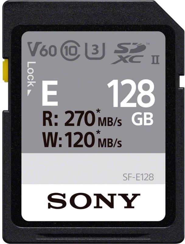 Sony 128GB SDXC C10 UHS-II U3 V60 R270/W120MB/s Entry