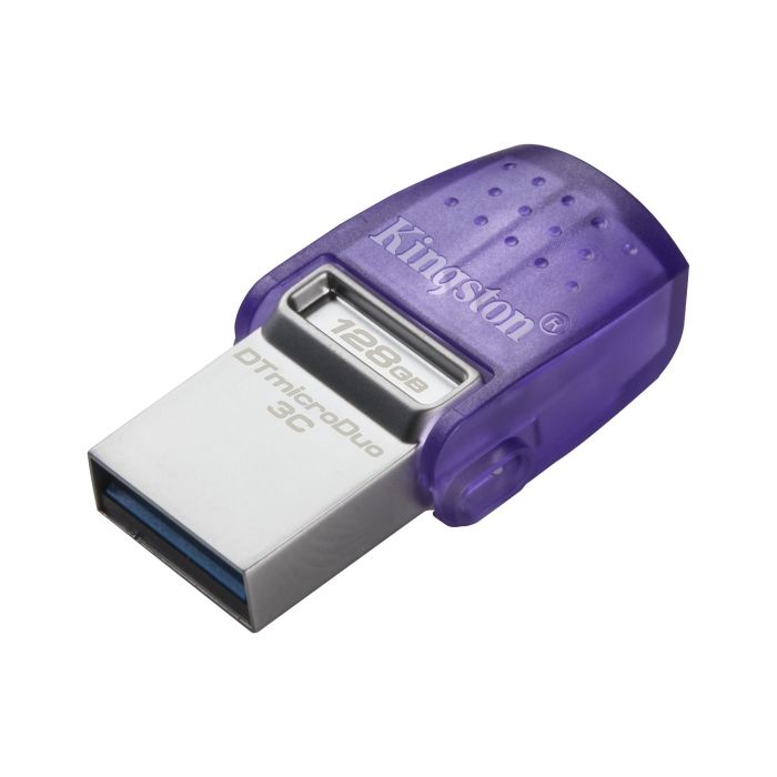 Накопичувач Kingston  128GB USB 3.2 Type-A Gen1 + Type-C DT microDuo 3C R200MB/s