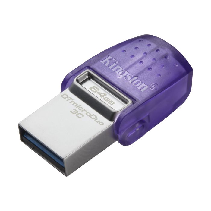 Накопитель Kingston   64GB USB 3.2 Type-A Gen1 + Type-C DT microDuo 3C R200MB/s