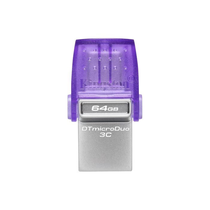Накопитель Kingston   64GB USB 3.2 Type-A Gen1 + Type-C DT microDuo 3C R200MB/s
