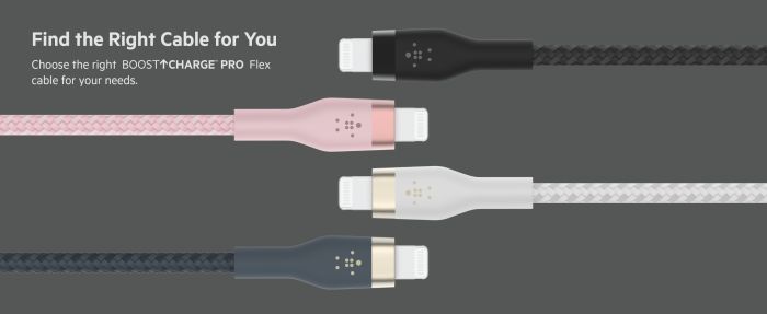 Кабель USB-A > Lightning заряджання/синхронізації Belkin 1м, плетений, силіконовий, з ремінцем на магніті, чорний