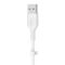 Belkin сable USB-A > Lightning charge/data, 1m, SILICONE, with clip, white