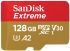 Карта памяти SanDisk microSD  128GB C10 UHS-I U3 R190/W90MB/s Extreme V30