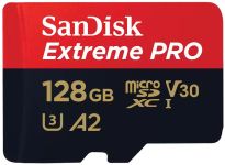 Карта памяти SanDisk microSD  128GB C10 UHS-I U3 R200/W90MB/s Extreme Pro V30 + SD
