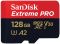 Карта памяти SanDisk microSD  128GB C10 UHS-I U3 R200/W90MB/s Extreme Pro V30 + SD