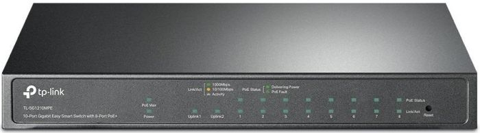 Комутатор TP-LINK  10xGE (8xPoE), 1xSFP, 123Вт, WebSmart TP-Link TL-SG1210MPE