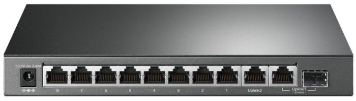 Комутатор TP-LINK  10xGE (8xPoE), 1xSFP, 123Вт, Некерований TP-Link TL-SG1210MP