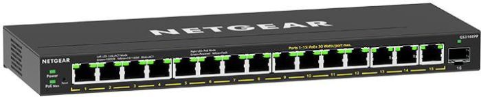 Комутатор NETGEAR GS316EPP 15xGE PoE, 1xSFP, 231Вт, WebSmart