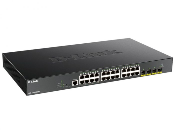 Коммутатор   24xGE PoE, 4xSFP+, 370W, WebSmart D-Link DGS-1250-28XMP