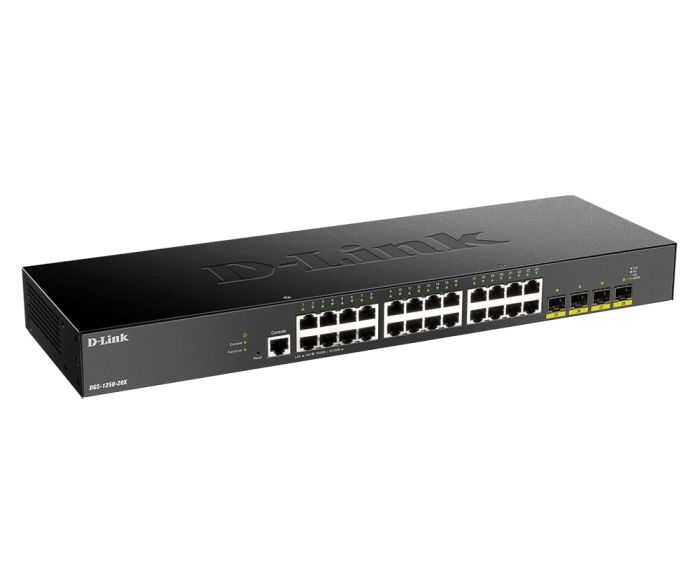 Switch  24xGE, 4xSFP+, WebSmart D-Link DGS-1250-28X
