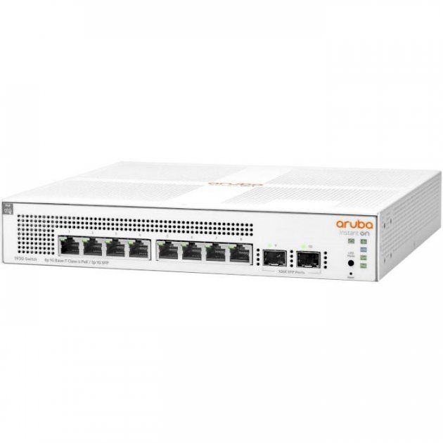 Коммутатор HPE Aruba Instant On 1930, 8xGE, 2xGE SFP ports, PoE+ 124W, LT Warranty