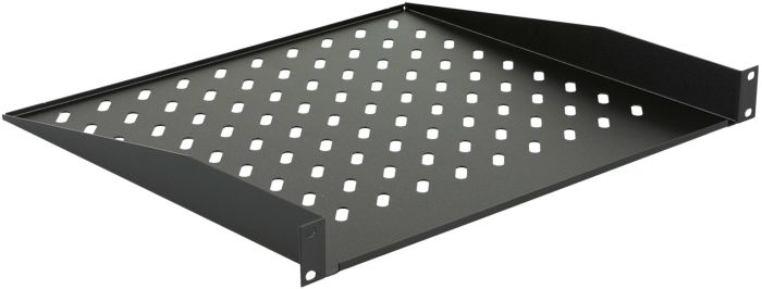 MIRSAN 1U 19" D=400MM RACK MOUNT SHELF  BLACK