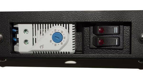 MIRSAN 6FANS,ANALOG THERMOSTAT CONTROLLED FAN MODULE  BLACK