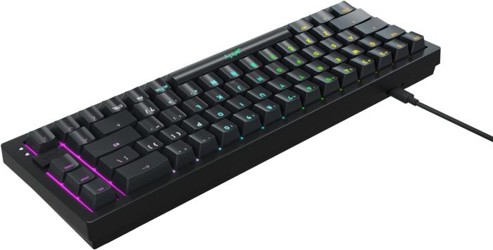 Keyboard mechanical Xtrfy K5 68Key, Kailh Red, USB-A, EN/UA, Hot-swap, RGB, Чорний
