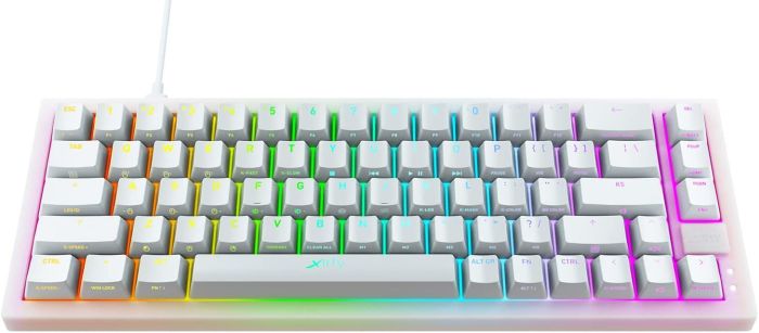 Keyboard mechanical Xtrfy K5 68Key, Kailh Red, USB-A, EN/UA, Hot-swap, RGB, Чорний