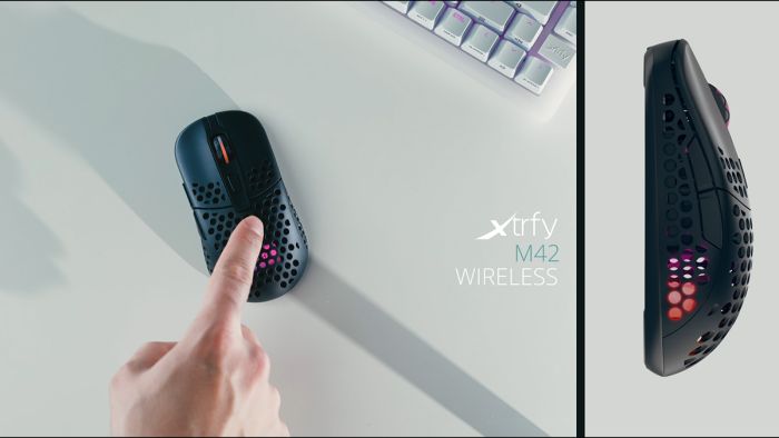 Миша Xtrfy M42, WL/USB-A, RGB, чорний