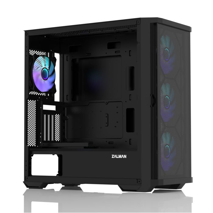 Корпус Zalman Z10 Duo без БЖ, 2xUSB3.0, 1xUSB Type-C, 3x140мм ARGB, 1x120мм ARGB, VGA 395мм, LCS ready, TG Side Panel, EATX, чорний