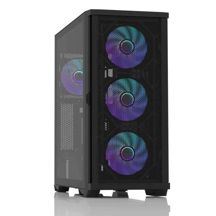 Корпус Zalman Z10 Duo без БЖ, 2xUSB3.0, 1xUSB Type-C, 3x140мм ARGB, 1x120мм ARGB, VGA 395мм, LCS ready, TG Side Panel, EATX, чорний