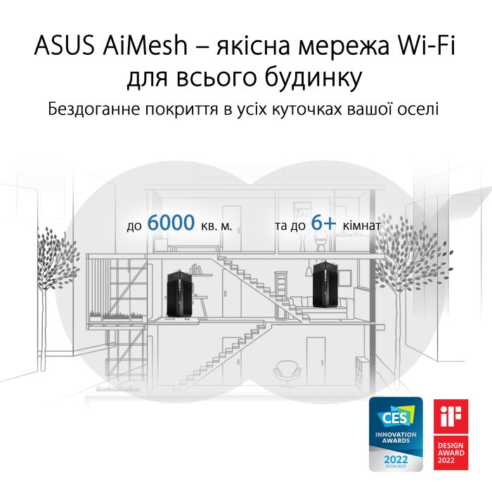 ASUS Router ZenWiFi Pro ET12 AXE11000, 2xGE LAN, 1x2.5GE LAN, 1x2.5GE WAN, 1мод
