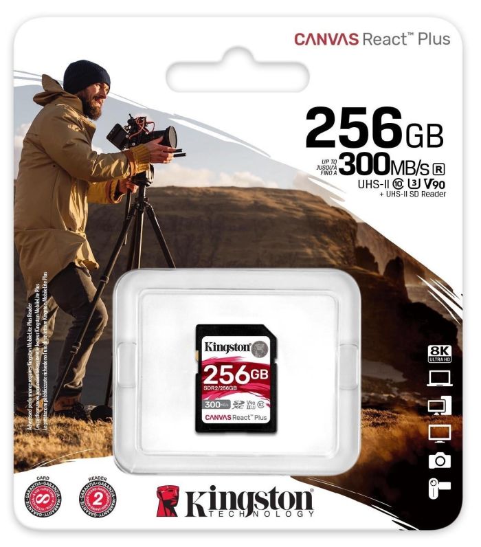 Карта пам'яті Kingston SD  256GB C10 UHS-II U3 R300/W260MB/s