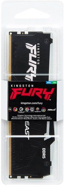 Пам'ять ПК Kingston DDR5 16GB 5200 FURY Beast   RGB