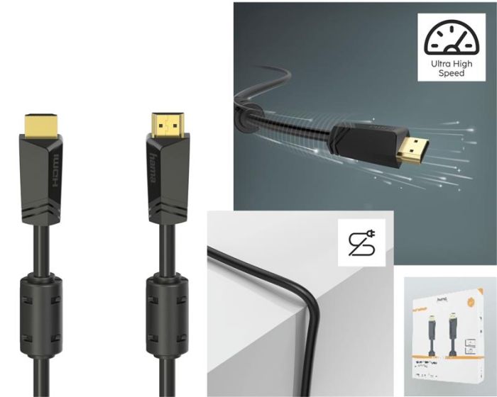 Кабель HDMI (M/M) Hama 10м, 4K, чорний