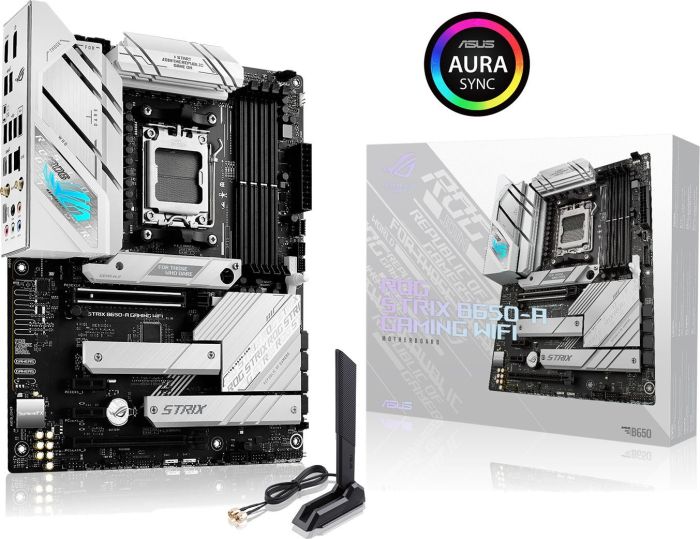 Материнcька плата ASUS ROG STRIX B650-A GAMING WIFI sAM5 B650 4xDDR5 M.2 HDMI DP WiFi BT ATX