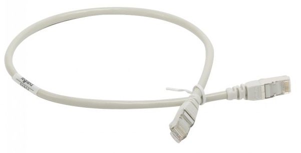 Патч-корд Legrand CAT 5e F-UTP, 0.5м, AWG 26, PVC, серый