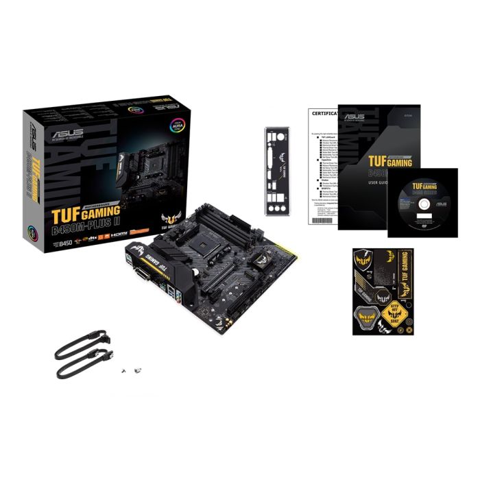 Материнcкая плата ASUS TUF GAMING B450M-PLUS II sAM4 B450 4xDDR4 HDMI DVI mATX