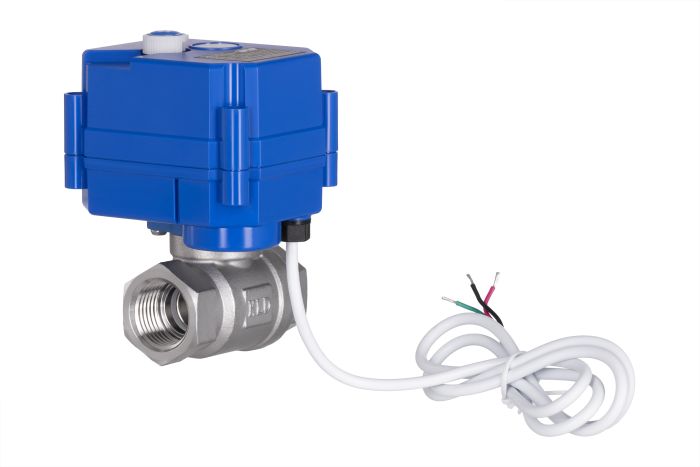 Кран шаровый с электроприводом 2E HC220B, 1/2", 220В, 5Вт, 10 (16) бар, 7 сек, совместим с Ajax