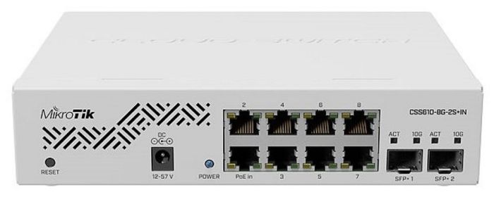 Комутатор MikroTik Cloud Smart Switch MikroTiK CSS610-8G-2S+IN
