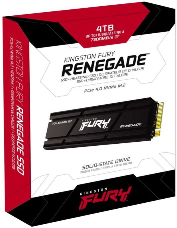 Накопитель SSD Kingston M.2 4TB PCIe 4.0 Fury Renegade + радиатор