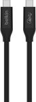Кабель USB-C > USB-C заряджання/синхронізації Belkin 0.8м, 100Вт, Type-C, USB4, 40Гбс, чорний
