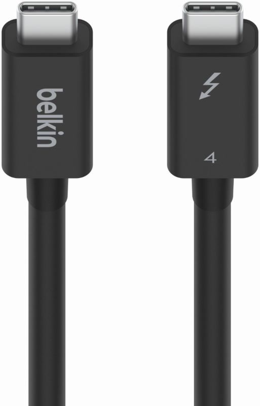 Кабель USB-C > USB-C заряджання/синхронізації Belkin 2м, 100Вт, Type-C Thunderbolt 4, 40Гбс, чорний