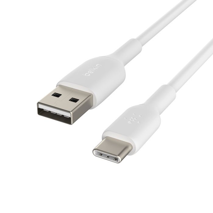 Кабель USB-A > USB-C заряджання/синхронізації Belkin 1м, 15Вт, Type-C, PVC, білий