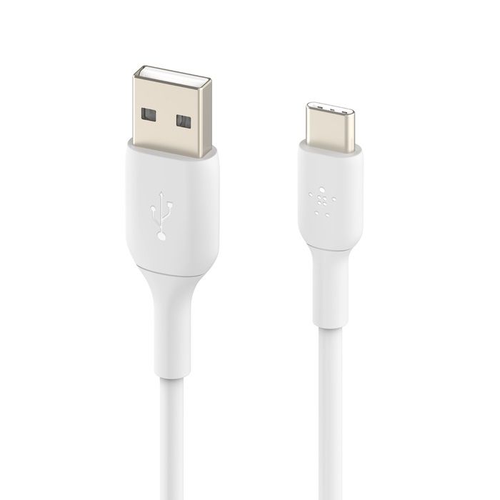 Кабель USB-A > USB-C заряджання/синхронізації Belkin 1м, 15Вт, Type-C, PVC, білий
