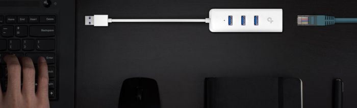 Мережевий адаптер TP-LINK  1xGE, 3xUSB3.0, USB3.0 TP-Link UE330