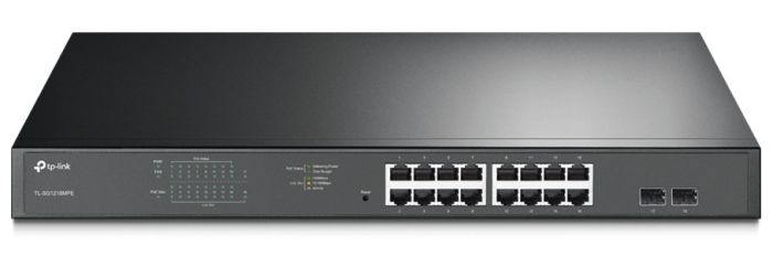 Комутатор TP-LINK  16xGE (16xPoE), 2xSFP, 192Вт, WebSmart TP-Link TL-SG1218MPE