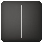 Кнопка для двоклавішного вимикача Ajax SoloButton 2-gang for LightSwitch, Jeweler, бездротовий, чорний