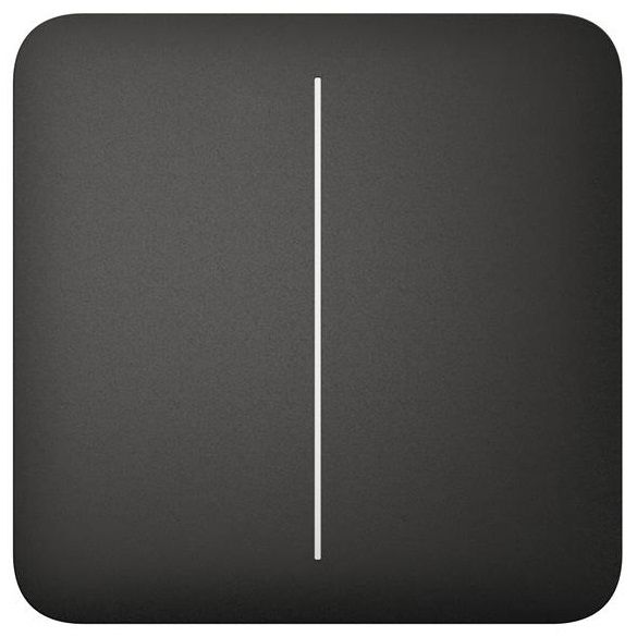 Ajax SoloButton 2-gang for LightSwitch, Jeweler, Wireless, Black